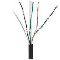 ADI PRO 0E-CMP6BKR CAT6 Plenum Cable, 23/4 Solid BC, Unshielded, UTP, CMP/FT6, 1000' Express Box, Black
