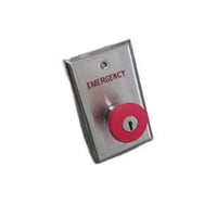 Dortronics 5211-MP23/KRXE6 5210-KR Series 1-9/16" Mushroom Push Button Switch on Single Gang Plate, Momentary, Key Reset