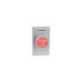 Schlage 621AL EX DA NS 1-1/4" Button, Single Gang, Aluminum Button Engraved "Push to Exit", Delayed Action (0-60 Seconds), Narrow Stile