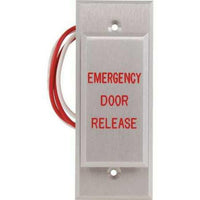 Dortronics R5286-P23DAxE1R 5286 Series 2-Gang Push Plate Switch, DPST-Time Delayed Action, PUSH TO EXIT Red Label