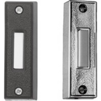Edwards Signaling 632L 600 Series Doorbell Button Push, Illuminated, surface mount, chrome housing, ivory center, maximum switching voltage 16AC