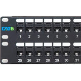 ICC ICMPP48C61 CAT6 48-Port Feed-Through Patch Panel, 1U RMS