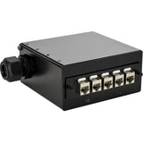 OCC DTC1AP DIN Rail Enclosure, Accommodates Adapter Plate, Cable Entry Grommet, Black, Empty