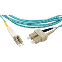 OCC D5LC-SC-1MG FOJ Line Card 1M Silver Coated Copper OM3 Duplex, 1M, Aqua