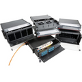 OCC RTS4U-12APB Fiber Enclosure, Rack Mount, 4RU, Sliding, 12 Adapter Plates, Black