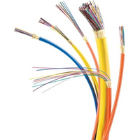OCC DX006TALT9QP DX Series Fiber Optic Cable, Plenum Indoor/Outdoor Rated, 6-Strand, 900um Tight Buffered, OFNP Rated, OM3, 50/125, Multimode, Blue Jacket
