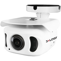 3xLOGIC VX-8M-180-IAW VISIX 8MP Outdoor Fisheye 360° IP Camera, 1.55m Lens, White