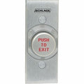 Schlage 631AL EX DA Metal Button, Single Gang, Aluminum Button Engraved with Push to Exit, Delayed Action, 1-1/4"