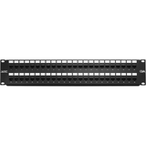 OCC ACC4888/1106AN CAT6A Patch Panel, 110, UTP, 48-Port, 2RU Angled, K6A02 Connectors