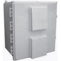 Mier BW-FC181610 NEMA Type 3R Outdoor Polycarbonate Electrical Enclosure with Thermostat and Fan, 18" 16" 10", Clear Door, Gray