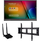 ViewSonic IFP8652-1C-E1 86 Inch 4K Ultra HD Interactive Flat Panel Display with Integrated Microphone, USB-C, Wireless AC Adapter, and Wall Mount