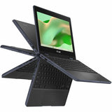 ASUS Chromebook CR11 Flip CR11 CR1104FGA-YZ84T 11.6" Touchscreen Rugged Convertible 2 in 1 Chromebook - HD - Intel N-Series N100 - 8 GB - 64 GB Flash Memory - Mineral Gray