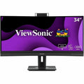 ViewSonic VG3457CV 34 Inch 1440p Ultrawide Docking Monitor, Curved IPS with Windows Hello IR Webcam Compatibility for Smooth Video Conferencing