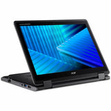 Acer TravelMate B3 Spin 12 TMB312R-31 TMB312R-31-P5E5 12.2" Touchscreen Rugged Convertible 2 in 1 Notebook - WUXGA - 60 Hz - Intel N250 - 8 GB - 128 GB Flash Memory - English Keyboard - Black (NX.BLCAA.002)