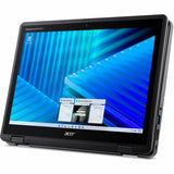 Acer TravelMate B3 Spin 12 TMB312R-31 TMB312R-31-C8S2 12.2" Touchscreen Rugged Convertible 2 in 1 Notebook - WUXGA - 60 Hz - Intel N150 - 8 GB - 128 GB M.2 SSD - English (US) Keyboard - Black (NX.BQAAA.003)