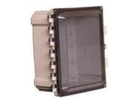 AccelTex ATS-00469 8x6x4 Polycarbonate Enclosure, Clear Door, Key Lock, Blank Back Plate, No Holes