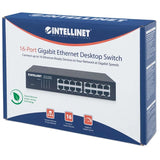 Intellinet IES-24G 24-Port Gigabit Switch, Energy Efficient, 19" Rackmount