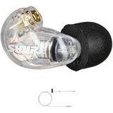Shure SE215-CL-Right Side Earphone Kit with Coiled IFB Earphone Cable (Clear)