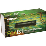 Shure PGA81-LC Cardioid Condenser Instrument Microphone (Less Cable)
