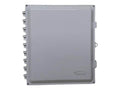 AccelTex ATS-00255 14x12x6 Polycarbonate Enclosure, Solid Door, Latch Lock, 6 RPTNC Holes, Cord Grip, PoE, Heated