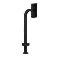 Pedestal Pro 22PE1-COMM-01-CRS 42" Steel Gooseneck Pedestal - Commend OD10 Surface
