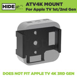 HIDEit ATV4K | 1st + 2nd Gen Apple TV 4K Wall Mount - side view | Silarius