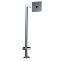 Pedestal Pro 33PE1-DOOR-05-304 45" Stainless Gooseneck Pedestal - DoorBird D31TDH