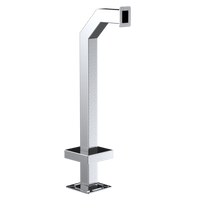 Pedestal Pro 33PE1-PPRO-01-304 42" Stainless Gooseneck Pedestal - Surface Mount SINGLE GANG CUTOUT