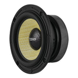 DXQ 3.5' Midrange Speaker with Yellow Straw + Composite Foam Cone | 60W RMS 4-Ohm - rear view | Silarius