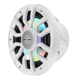 NXL 7.7” 2-Way Coaxial Marine Speaker with Bullet Tweeter, Digital LED Lights & White Deck LED | 175W RMS 4-Ohm