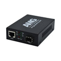 AMG Systems AMG210M-1GAT-1S-P30 210M PoE Series Commercial Multirate PoE Media Converter, 1-Port 10/100/1000Base-T(x) RJ45 with 802.3at 30W PoE, 1-Port 100/1000Base-Fx SFP, Mini