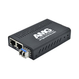 AMG Systems AMG210M-2G-1SS2 2+1 Commercial Media Converter, 2-Port 10/100/1000Base-T(x) RJ45, 1-Port 1000Base-Fx, Singlemode, 2-Fiber, 1310nm, LC Connectors