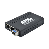 AMG Systems AMG210M-2G-1SS2 2+1 Commercial Media Converter, 2-Port 10/100/1000Base-T(x) RJ45, 1-Port 1000Base-Fx, Singlemode, 2-Fiber, 1310nm, LC Connectors
