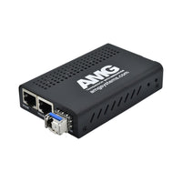 AMG Systems AMG210M-2G-1SM1A 2+1 Commercial Media Converter, 2-Port 10/100/1000Base-T(x) RJ45, 1-Port 1000Base-Fx, Multimode, 1-Fiber, 1310nm, A-Side, LC Connector