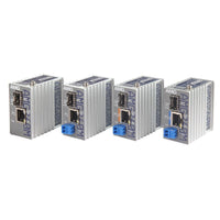 AMG Systems AMG260M-1F-1S-PD Series Industrial PoE Powered Mini Media Converter, 1 x 10/100Base-T(x) RJ45 Port with PoE PD Class 1 Input, 1 x 100/1000Base-FX SFP Port