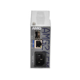 AMG Systems AMG265M-1GBT-1S-P90 Series Industrial Multirate Mini PoE Media Converter, 1 x 10/100/1000Base-T(x) RJ45 Port, 1 x 100/1000Base-Fx SFP Port, Integrated 90W PSU