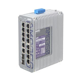 AMG Systems AMG350-14GAT-2S-P300 Series Industrial 16-Port Unmanaged PoE Switch, 14 x 10/100/1000Base-T(x) RJ45 Ports, 2 x 1000Base-Fx SFP Ports