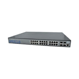 AMG Systems AMG510-24G-4XS-RP Commercial 28-Port Managed Switch, 24x10/100/1000Base-T(x) RJ45 Ports, 4x100M/1/2.5/10G Base-FX SFP+ Ports, 1U, 19" Rack Mount, Dual Redundant Power Supplies