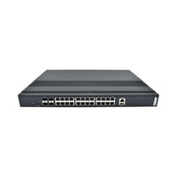 AMG Systems AMG560-24GAT-4XS-P300 Industrial 28-Port Managed Switch, 24x10/100/1000Base-T(x) RJ45 Ports, 4x1/2.5/10G Base-FX SFP+ Ports, 1U, 19" Rack Mount