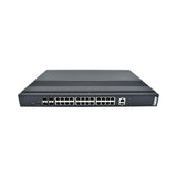 AMG Systems AMG560-24GAT-4S-P300 Industrial 28-Port Managed Switch, 24x10/100/1000Base-T(x) RJ45 Ports, 4x1000Base-FX SFP Ports, 1U, 19" Rack Mount