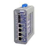 AMG Systems AMG570-2GBT-2GAT-2S-P240 Series Layer 2+ Managed Industrial Ethernet Switch, 4x 10/100/1000TX, 2x 90W, 2x 30W PoE, 2x 100M/1G/2.5G SFP Switch, 52V, 240W PSU, DIN Rail, 2x 1Gb MM SFP