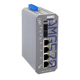 AMG Systems AMG570-2GBT-2GAT-2S-P240 Series Layer 2+ Managed Industrial Ethernet Switch, 4x 10/100/1000TX, 2x 90W, 2x 30W PoE, 2x 100M/1G/2.5G SFP Switch, 52V, 240W PSU, DIN Rail, 2x 1Gb MM SFP