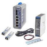 AMG Systems AMG570-4GAT-2S-P120-KS1 Series Layer 2+ Managed Industrial Ethernet Switch 4TX(30W)+2SFP Kit SM
