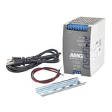 AMG Systems AMG570-4GBT-4G-3S-P360-KS1 Series Industrial 11-Port Managed Switch Kit, Includes (2) 1Gb Singlemode SFP Module, (1) DIN-Rail Power Supply, and PSU Equipment Mounting