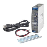 AMG Systems AMG570-8GAT-3S-P240-KM1 Series Industrial 11-Port Managed Switch Kit, Includes (2) 1Gb Multimode SFP Modules, 52VDC DIN-Rail Power Supply, and PSU Equipment Mounting