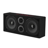 Loaded Voceteo Enclosure with Dual 8" Speakers, Dual 3.78" Tweeters, Amplifier & Speakon Cable