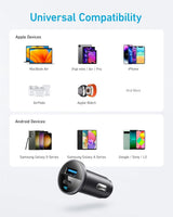 Anker 323 Car Charger (52.5 W) - detail view | Silarius
