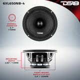 XL 6.5' Neodymium Mid-Range Loudspeaker With Bullet 325 Watts Rms 4-Ohm - detail view | Silarius