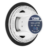 Luxury 8” 2-Way Marine Coaxial Speaker with Digital LED Lights and Flush Magnetic Mount Grille | 175W RMS 4-Ohm