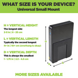 HIDEit Uni-S | Adjustable Small Electronics, Cable Box Mount + Small Computer Mount - detail view | Silarius